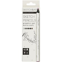 Карандаши цветные 6цв "SKETCH&ART"  Графика, утолщенные, грифель 4мм, к/к, Bruno Visconti