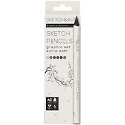 Карандаши цветные 6цв "SKETCH&ART"  Графика, утолщенные, грифель 4мм, к/к, Bruno Visconti