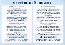 Плакат. Чертёжный шрифт. (Формат А4, бумага мелов 250)