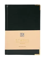 Ежедневник дат. 2026г. А5 176л "Status" темно-зеленый, 7Б, тв.переплет, иск.кожа, обл.поролон, мет.уголки, тонир.блок, цв.торец, ляссе, инд.уп