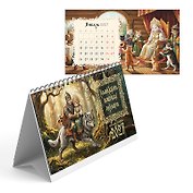 Календарь 2027г 210*120 "Двенадцать подвигов" настольный, домик