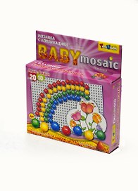 Игра, Мозаика с аппликацией, "Лиловая сказка", d10+d15+d20/105 5 цв 5 аппл. (2 поля)
