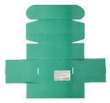Коробка самосборная 22*18*10см зеленая, гофрокартон