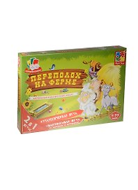 НИ Стратегическая игра 2в1 Переполох на ферме (VT1303-03) (Vladi Toys) (5-99л.) (коробка)