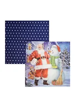 Набор салфеток для Декупажа Санта и снеговик (611228/219759) (2шт) (упаковка)
