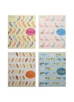 Тетрадь 48л кл. "Birds pattern" мелов.картон, выб.лак, фольга, ассорти, Silwerhof
