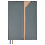 Ежедневник недат. А5 160л "Каветти" серый, кожзам, тв.переплет, блинтовое тиснение, магнит.клапан, офсет, ляссе