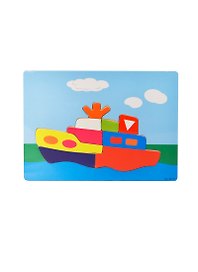 Кораблик (DE12) (развивающая деревянная игра)