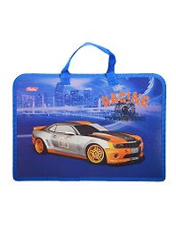 Папка для тетрадей А4 "Racing Car" на молнии с трех сторон, с ручками, Hatber