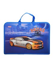 Папка для тетрадей А4 "Racing Car" на молнии с трех сторон, с ручками, Hatber