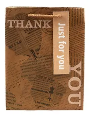 Пакет А5 23*18*10 "Newspaper" нейтр., бум.мат