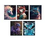 Тетрадь в клетку Listoff, "Фантастические миры", 48 листов, в ассортименте