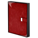Ежедневник недат. А5+ 160л 170х245 "Шеврет" красный, иск.кожа, мягкий переплет, съемная обл., офсет, ляссе, подар.карт.коробка