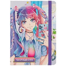 Книга для записей А5 72л тчк. "СТИЛЬНЫЙ ОБРАЗ" 7БЦ, выб.лак, резинка