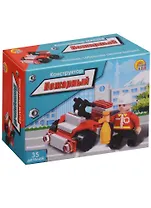 Конструктор пластиковый, Рыжий Кот Пожарный 35дет., коробка 9*7*3,5см К-7191