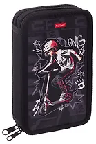 Пенал 2 отделения "В скейтпарке" 19*11 см