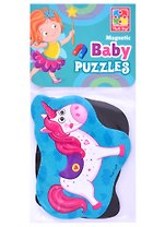 Мягкие магнитные Baby puzzle "Фея и единорог" 2 картинки, 7 эл.