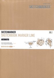 Скетчбук 17,6*25см 16л "SKETCHMARKER MARKER LINE", 160г/м2, мягк.обложка, цв.коричневый