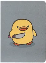 Записная книжка А7 30л кл. "Уточка с ножом" сшивка, тонир.блок