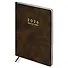 Еженедельник дат. 2026г. А5 80л "Тиволи делавэ" коричневый, кожзам, мягк.переплет, блинт.тиснение, офсет, тисн.фольгой, 2 ляссе, инд.уп - 2