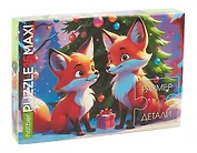 Пазл 15 элементов "Милые лисички"  для детей. 33х22см