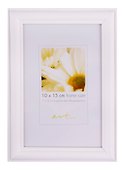 Фоторамка «Line White» белая, 10x15 см, рама дерево, Artlink - 0