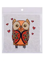 Алмазная мозаика MAZARI Открытка своими руками Сова, 15х15 см., ОПП-упаковка