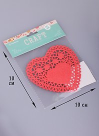 Набор для творчества Бумажные кружева Сердце, 10*10см, 10шт