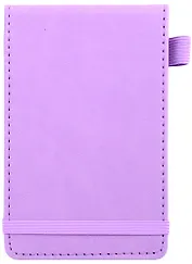 Записная книжка А6 50л лин. "Joy Note. Сиреневый" иск.кожа, тонир.блок, скругл.углы, резинка, петля д/ручки, кармашки, инд.уп.