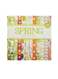 Бумага для скрапбукинга «Spring», 12 листов, 15х15 см, двусторонняя, 12 дизайнов
