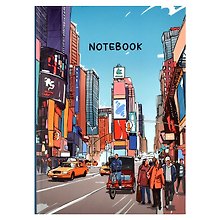 Записная книжка «Город» А6, 80 листов в клетку, сшивка, Феникс+