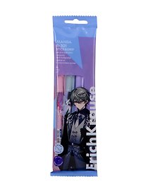 Набор шариковых ручек синих 0,7 мм, R-301 Stick&Grip Manga, Erich Krause, 4 штуки
