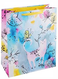 Пакет А4 32*26*12 "Котик акварель" дет., бум.мат.ламинат