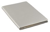 Записная книжка «Soft touch. Серебро» А6+, 80 листов в линейку/в точку/нелинованная, экокожа, Listoff - 1