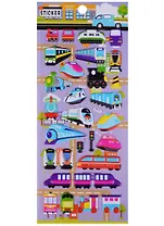 Наклейки объемные Поезда, SYO99-010