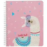 Тетрадь в клетку и линейку Феникс+, "Весёлая альпака", 100 листов