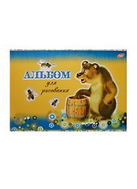 Альбом для рисования «Медведь, зайчик» Academy Style А4, 20 листов, склейка