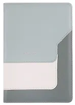 Ежедневник недат. А5 160л "Лайка" белый, кожзам, тв.переплет, обл.поролон, тиснение фольгой,  офсет, ляссе