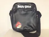 Сумка молодежная "ANGRY BIRDS" 26,5*32,5*13,5см, кожзам, ремень через плечо, молния, внешн.карман, черная матовая, CENTRUM