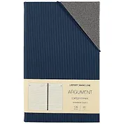 Ежедневник недат. А5 136л "Argument" синий, иск.кожа, тв.переплет, тонир.блок, ляссе