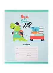 Тетрадь в крупную клетку Listoff, "Динозаврики", 12 листов, в ассортименте