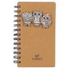 Записная книжка «My econote. Совы. Be awesome», 200 страниц
