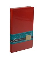 Еженедельник недат. А6 80л "MEGAPOLIS VELVET" красный, иск.кожа, тонир.блок, золотой обрез, ляссе, Bruno Visconti