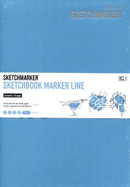 Скетчбук 17,6*25см 16л "SKETCHMARKER MARKER LINE", 160г/м2, мягк.обложка, цв.бирюзовый