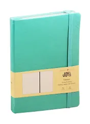 Книга для записей А5 96л кл. "JOY BOOK. Мятный сорбет" 7БЦ, иск.кожа, тонир.офсет, скругл.углы, ляссе