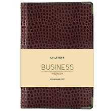 Ежедневник дат. 2027г. А5 176л "BUSINESS PREMIUM. Lizard" бордовый, иск.кожа, обл.поролон, мет.уголки, тонир.блок, зол.торец, 2 ляссе