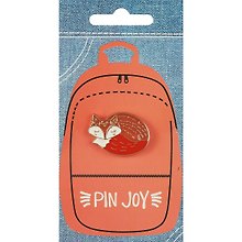 Значок «Лисичка клубочком», металл, Pin Joy