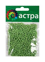 Набор д/творчества АСТРА Бисер 11/0 20гр 44 салат/непрозрачный