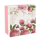 Коробка подарочная "Пионы" 15.5*15.5*6.5, картон
