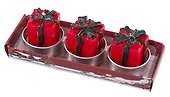 Новогодний набор свечей Подарки (3 штуки) (14х4х6) - 1